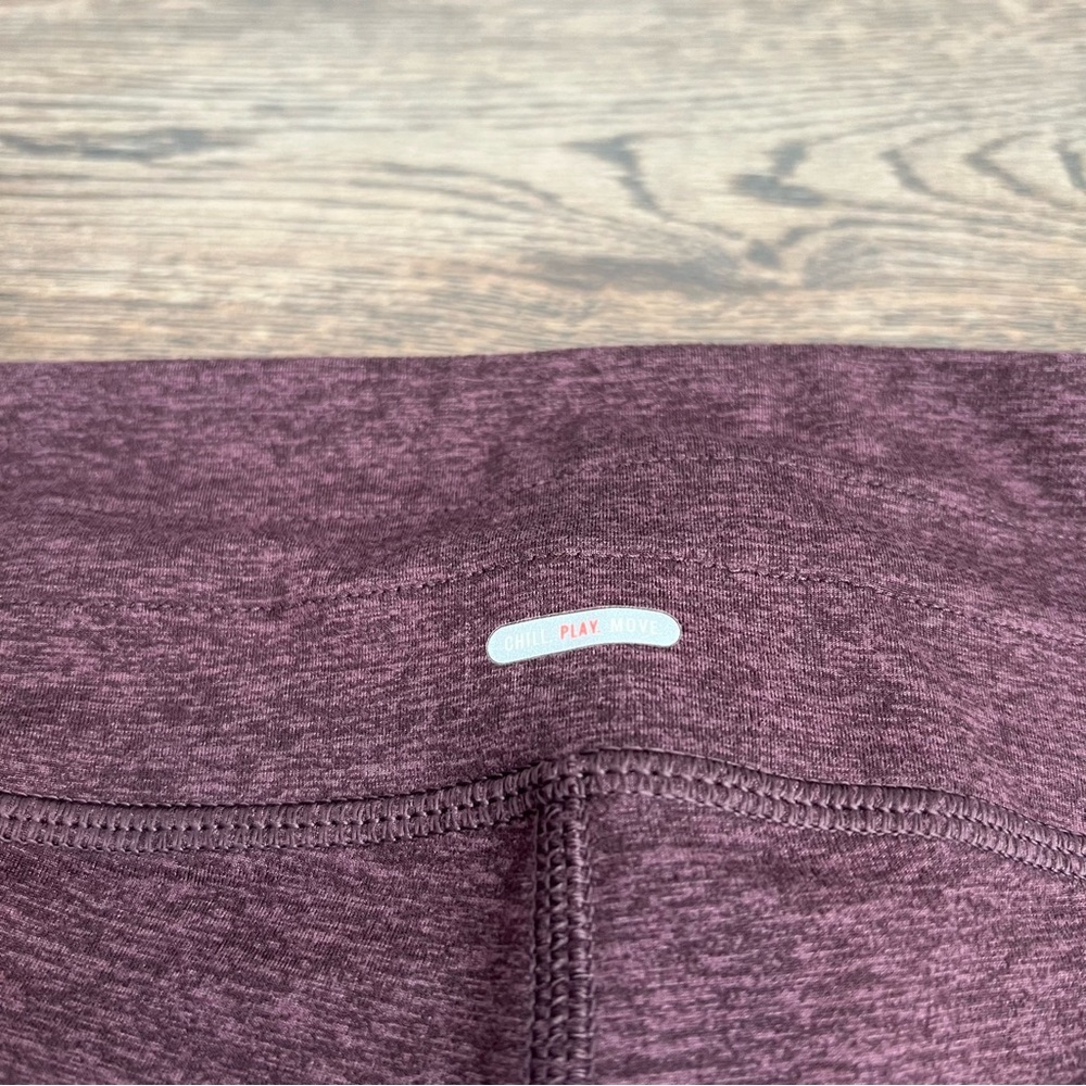 Aerie Chill Play Move Leggings Size Small Burgundy High Rise Jogger Pockets - Picture 5 of 8